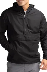 カッターアンドバック メンズ アウター パーカー・スウェット ジャケット Cutter Buck Charter Anorak Jacket Black ブラックのサムネイル