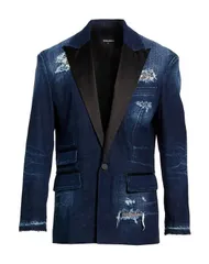 ディースクエアード メンズ アウター ジャケット・ブルゾン DSQUARED2 テーラードジャケット Blue ブルーのサムネイル