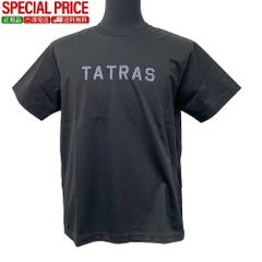 TATRAS☆【タグ付き新品】胸ポケ/ゴールドロゴTシャツ/ブラック 