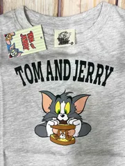 1.TOM&JERRY/プリント/ビッグTシャツ　オートミール　Mサイズ /新品未使用/タグ付き