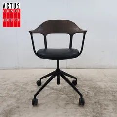 ◆展示美品◆ ACTUS×CONDE HOUSE アクタス×カンディハウス FOUR フォー チェア ブラックフレーム キャスターチェア/デスクチェア 24万のサムネイル