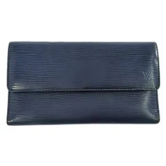 LOUIS VUITTON ルイヴィトン エピ ポルトトレゾールインターナショナル L字ファスナー長財布 M63385 ネイビー【♀】【B】【レディース】★■606683【中古】