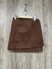 美品 LOWRYS FARM ローリーズファーム タグ付 アソートラップミニ Aライン 台形 スカート sizeM/茶 ◇■ レディースのサムネイル