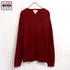 90s vintage Eddie Bauer 無地 サーマル 長袖Ｔシャツ メンズ 表記Lサイズ
