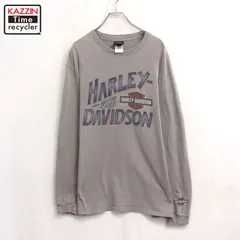 00s HARLEY DAVIDSON 袖プリント 長袖Ｔシャツ メンズ 表記Lサイズ