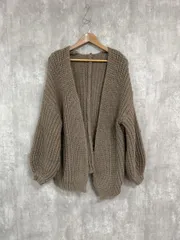 SALON adam et rope サロン アダム エ ロペ ニット ショール カーディガン sizeF/茶 ◆■ レディース