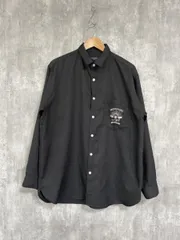 BACK NUMBER バックナンバー 長袖 刺 BAR シャツ sizeL/黒 ■◇ メンズ