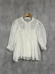 Rirandture リランドチュール 長袖 シアー レース 花柄 ブラウス シャツ size2/白 ■◆ レディースのサムネイル