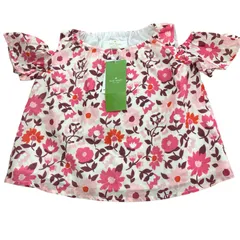 199990 新品未使用 Kate Spade ケイトスペード サイズ90 Skirt the rules トップス 8581287-108  ピンク　フラワー柄 キッズ