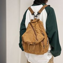 00s キャンバスリュック 巾着 ギミック 大容量 ミリタリー アメカジy2k