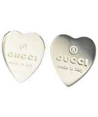 GUCCIグッチ ハートプレートピアス ポーチ付属 - メルカリ