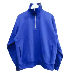GU ハーフジップ スウェット Lサイズ ブルー 無地 シンプル オーバーサイズ ビッグシルエット メンズ レディース 古着 ストリート カジュアル トレーナー 長袖 人気 定番 秋冬 春 青 高発色 状態良好 美品 即購入OK 早い者勝ち 在庫一点のみ