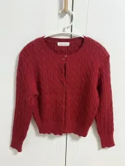 BURN N JUDY 赤色 ニット カーディガン