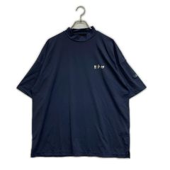 美品 ビームスゴルフ モックネックシャツXL紺 吸水速乾UVカット百名品