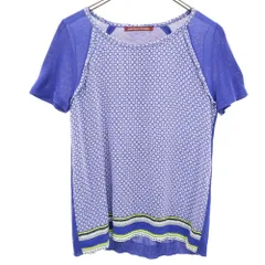 COMPTOIR DES COTONNIERS コントワーデコトニエ 総柄 半袖 Tシャツ M ブルー系 レディース 古着のサムネイル