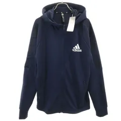 未使用 adidas アディダス 長袖 ジップパーカー XO ネイビー ジャージ ビックサイズ メンズ 古着