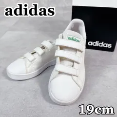S091 アディダス アドバンコート キッズスニーカー 19cm ホワイト