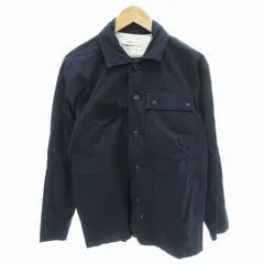 ジョンブル JOHNBULL シャツジャケット ブルゾン ボタン M 紺 ネイビー /HO□ 0409のサムネイル