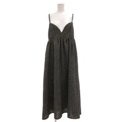 La-gemme ラジエム 美品 キャミワンピース ノースリーブ ロング ツイード L ブラック /MG