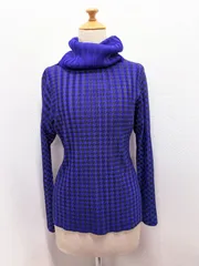 プリーツプリーズ　PLEATS PLEASE 千鳥格子　タートルネック　トップスのサムネイル
