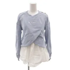 ケイトスペード KATE SPADE kids ガールズ レイヤード風トレーナー スウェット ロゴ ゴールドカラーボタン 長袖 160 青 ブルー 8743224 /FF