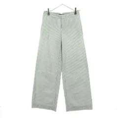 美品 Banana Republic バナナリパブリック ストライプ柄 シアサッカー コットンパンツ 0 グレー系 レディース 古着