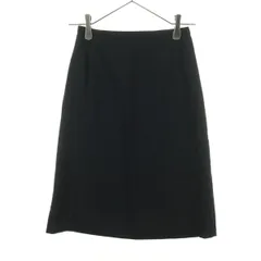 BURBERRY BLUE LABEL バーバリーブルーレーベル ミディ丈 台形 スカート 36 ブラック レディース 古着