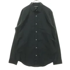美品 Banana Republic バナナリパブリック 長袖 コットンシャツ M ブラック NON-IRON SLIM FIT メンズ 古着