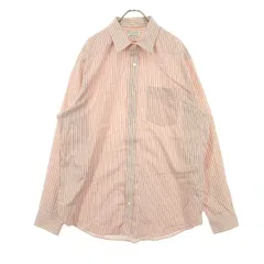 Banana Republic バナナリパブリック マルチカラー ストライプ柄 長袖 コットンシャツ XL ピンク系 メンズ 古着