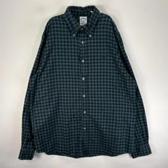 古着 ブルックスブラザーズ Brooks Brothers 長袖シャツ ワンポイント L  グリーン系 チェック メンズ