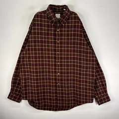 古着 ブルックスブラザーズ Brooks Brothers 長袖シャツ ボタンダウン 胸ポケット フランネル L  ブラウン系 チェック メンズのサムネイル