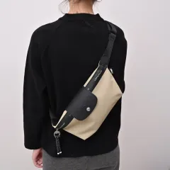 ロンシャン ショルダーバッグ ベージュ ナイロン メンズ