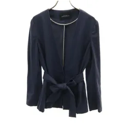 UNITED ARROWS GREEN LABEL RELAXING ユナイテッドアローズ グリーンレーベルリラクシング ノーラペル ジャケット 40 ネイビー レディース 古着