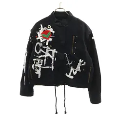 ZARA WOMAN ザラウーマン ペイント ブルゾン XS ブラック ジャケット レディース 古着