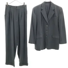 DAKS ダックス 日本製 パンツスーツ 上下 セットアップ 13/69-94 チャコールグレー レディース 古着