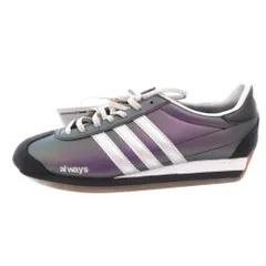 アディダスオリジナルス adidas originals × ALWAYS タグ付き COUNTRY PURPLE SILVER METALLIC CORE BLACK スニーカー シューズ ローカット 27cm 黒 ブラック JH9100 /FF