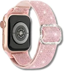 Liberte555 互換 アップルウォッチ 保護 カバー ケース ストーン キラキラ (ピンクプレミアム,  バンド大)