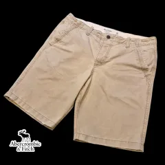 (36インチ)アバクロンビー ウォッシュ ベージュ コットンハーフパンツ