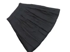 BANANA REPUBLIC バナナリパブリック シルク混 Aライン 台形 スカート size2/紺 ■◇ レディース