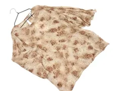 新品 ZARA ザラ シフォン 総柄 ブラウス シャツ sizeS/茶 ■◇ レディース