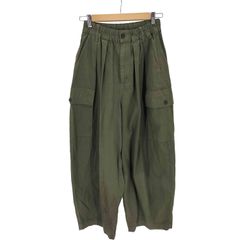 美品 24SS 完売品 ウィムガゼット バックサテンカーゴパンツ グリーン