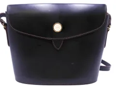 marie claire マリクレール レザー ショルダー バッグ 黒 ■■ レディース
