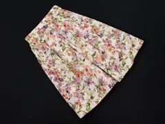 Apuweiser-riche アプワイザーリッシェ 花柄 リバーシブル Aライン 台形 スカート size0/白ｘピンク ■◇ レディース
