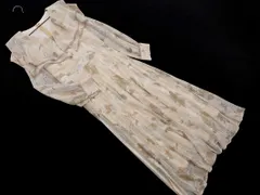 tocco closet トッコクローゼット 花柄 ビッグカラー ワンピース sizeM/オフホワイト ■◇ レディース