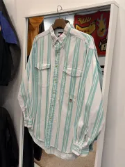 90s Tommy Hilfiger トミーヒルフィガー ストライプ シャツ