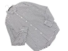 nano universe ナノユニバース ギンガムチェック 長袖 シャツ sizeL/黒ｘ白 ■◇ メンズ