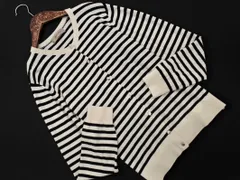JUSGLITTY ジャスグリッティー ボーダー カーディガン size2/オフホワイト ■◇ レディース