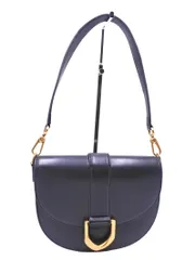 CHARLES & KEITH チャールズ＆キース レザー ラウンド セミショルダー バッグ 黒 ■■ レディース