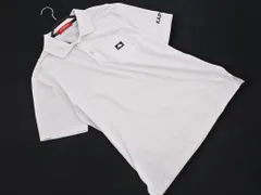 kappa カッパ ゴルフ ストライプ ロゴ 半袖 ポロシャツ sizeL/白 ■◆ メンズ