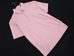 NIKE ナイキ GOLF ゴルフ ドット ボタンダウン ロゴ 刺繍 半袖 ポロシャツ sizeM/ライトピンク ■◆ メンズ
